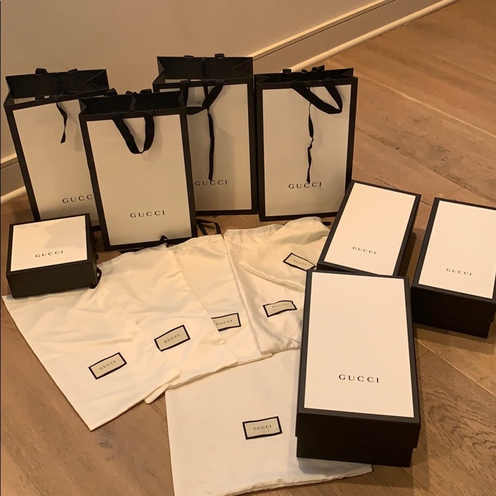 Authentic Gucci Dust Bags, Gift Boxes, Gift Bags.